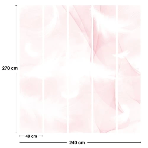 99Déco Papier Peint Panoramique Enfant Rose Plume 240x270cm 7 99Déco Papier Peint Panoramique Enfant Rose Plume 240x270cm – Image 5