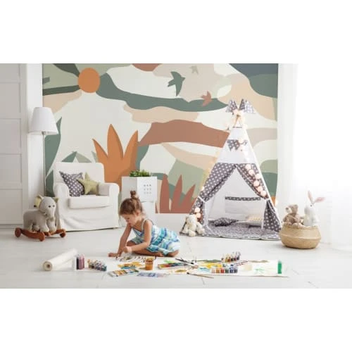 99Déco Papier Peint Panoramique Graphique Fresque Terracotta 336x270cm 6 99Déco Papier Peint Panoramique Graphique Fresque Terracotta 336x270cm – Image 4