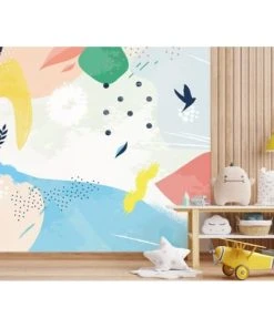 99Déco Papier Peint Panoramique Graphique Multicolore 336x270cm -Boutique KidKraft papier peint panoramique graphique multicolore 336x270cm 2