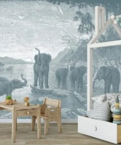Ciment Factory Papier Peint Panoramique Gravure Les éléphants 390x270cm 12 Ciment Factory Papier Peint Panoramique Gravure Les éléphants 390x270cm -Boutique KidKraft papier peint panoramique gravure les elephants 390x270cm 34