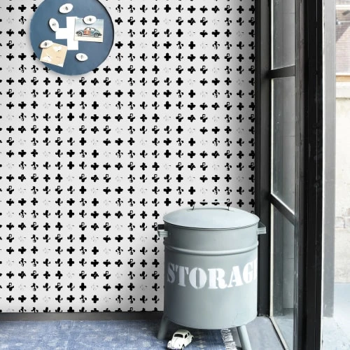 Superfresco Easy Papier Peint Panoramique Intissé Croix Noir Blanc 280x150cm 3 Superfresco Easy Papier Peint Panoramique Intissé Croix Noir Blanc 280x150cm