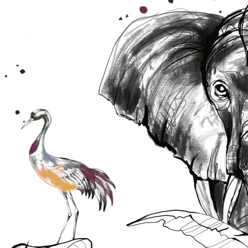 Acte Deco Papier Peint Panoramique Scène Girafes - 170x250 - Noir 8 Acte Deco Papier Peint Panoramique Scène Girafes - 170x250 - Noir – Image 6