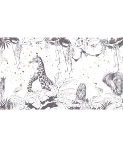Acte Deco Papier Peint Panoramique Scène Girafes - 255x250 - Gris 10 Acte Deco Papier Peint Panoramique Scène Girafes - 255x250 - Gris -Boutique KidKraft papier peint panoramique scene girafes 255x250 gris 2