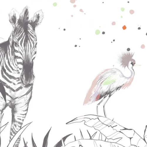 Acte Deco Papier Peint Panoramique Scène Girafes - 425x250 - Gris 7 Acte Deco Papier Peint Panoramique Scène Girafes - 425x250 - Gris – Image 5