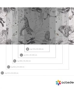 Acte Deco Papier Peint Panoramique Scène Girafes - 425x250 - Gris 11 Acte Deco Papier Peint Panoramique Scène Girafes - 425x250 - Gris -Boutique KidKraft papier peint panoramique scene girafes 425x250 gris 3
