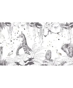 Acte Deco Papier Peint Panoramique Scène Girafes - 510x250 - Gris -Boutique KidKraft papier peint panoramique scene girafes 510x250 gris 8