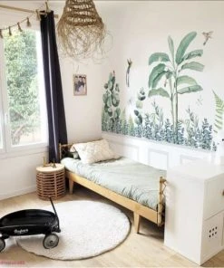 99Déco Papier Peint Panoramique Soubassement Nature Tropicale 336x270cm