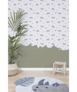 Lilipinso Papier Peint Rhinocéros En Papier Bleu 50cm X 10m -Boutique KidKraft papier peint rhinoceros en papier bleu 50cm x 10m 4