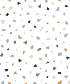 Lilipinso Papier Peint Terrazzo En Papier Blanc 50cm X 10m -Boutique KidKraft papier peint terrazzo en papier blanc 50cm x 10m 1