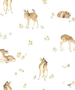 Lilipinso Papier Peint Vintage Faon En Papier Moutarde 50cm X 10m -Boutique KidKraft papier peint vintage faon en papier moutarde 50cm x 10m 1