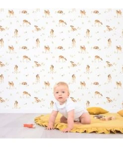 Lilipinso Papier Peint Vintage Faon En Papier Moutarde 50cm X 10m -Boutique KidKraft papier peint vintage faon en papier moutarde 50cm x 10m 2