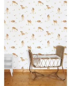 Lilipinso Papier Peint Vintage Faon En Papier Moutarde 50cm X 10m -Boutique KidKraft papier peint vintage faon en papier moutarde 50cm x 10m 4
