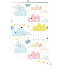 Decochic Papier Peint Vinyle Adhésif Nuages Multicolor 50x300 Cm -Boutique KidKraft papier peint vinyle adhesif nuages multicolor 50x300 cm 1