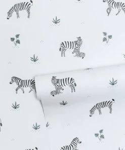 Lilipinso Papier Peint Zèbres En Papier Bleu 50cm X 10m -Boutique KidKraft papier peint zebres en papier bleu 50cm x 10m 2