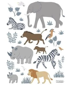 Lilipinso Planche De Stickers Animaux De La Jungle Multicolore