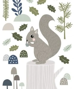 Lilipinso Planche De Stickers Ecureuil