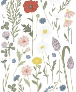 Lilipinso Planche De Stickers Fleurs Bleuet Multicolore