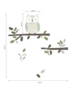Lilipinso Planche De Stickers Hibou Gris -Boutique KidKraft planche de stickers hibou gris 2
