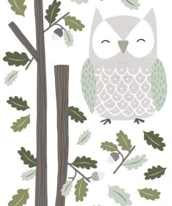 Lilipinso Planche De Stickers Hibou Gris