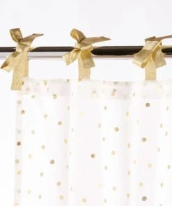 Maisons Du Monde Rideau à Nouettes En Coton Blanc à Pois Dorés à L'unité 102x250 -Boutique KidKraft rideau a nouettes en coton blanc a pois dores a l unite 102x250 1000 1 40 171174 3