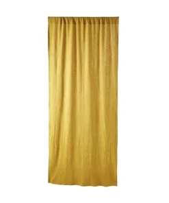 Maisons Du Monde Rideau à Passants En Coton Jaune Moutarde à L'unité 110x250