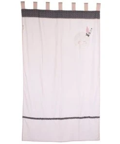 Sauthon Rideau à Pattes 105x180cm En Coton Rose