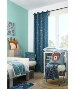 Home Maison Rideau Enfant Et Occultant Polyester Canard 260 X 135