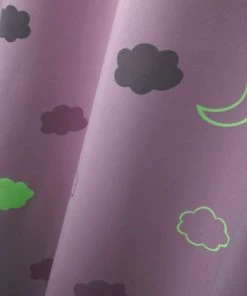 Home Maison Rideau Enfant Occultant Phosphorescents Rose 260x140