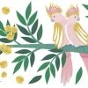Lilipinso Sticker Branche Et Perroquets En Vinyle Mat Vert 64x40 Cm -Boutique KidKraft sticker branche et perroquets en vinyle mat vert 64x40 cm