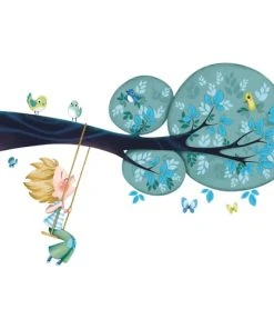 Acte Deco Sticker Mural Balançoire Garçon Pour Enfant - 110x60