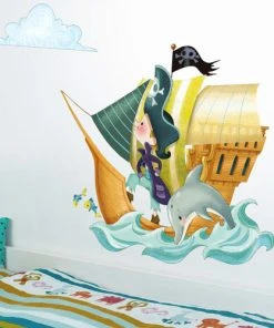 Acte Deco Sticker Mural Bateau De Pirates Pour Enfant - 110x60 -Boutique KidKraft sticker mural bateau de pirates pour enfant 110x60 2