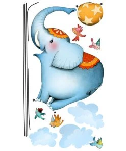 Acte Deco Sticker Mural éléphant Funambule Pour Enfant - 110x60