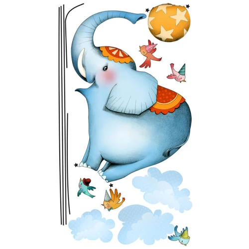 Acte Deco Sticker Mural éléphant Funambule Pour Enfant - 110x60 3 Acte Deco Sticker Mural éléphant Funambule Pour Enfant - 110x60
