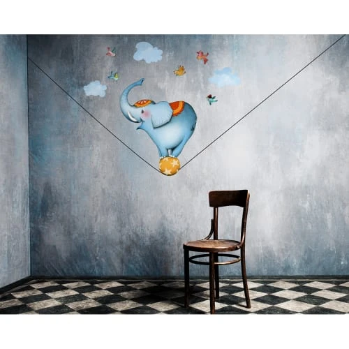 Acte Deco Sticker Mural éléphant Funambule Pour Enfant - 110x60 5 Acte Deco Sticker Mural éléphant Funambule Pour Enfant - 110x60 – Image 3