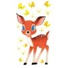 Acte Deco Sticker Mural Faon Et Papillons Pour Enfant - 110x60 -Boutique KidKraft sticker mural faon et papillons pour enfant 110x60 1