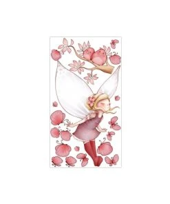 Acte Deco Sticker Mural Fée Volante Et Papillons Pour Enfant - 110x60