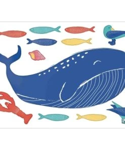 Draeger Paris Sticker Mural Grande Baleine Bleue -Boutique KidKraft sticker mural grande baleine bleue 2