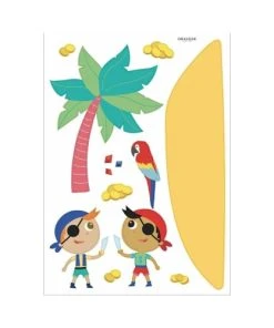 Draeger Paris Sticker Mural Ile Aux Pirates -Boutique KidKraft sticker mural ile aux pirates 1