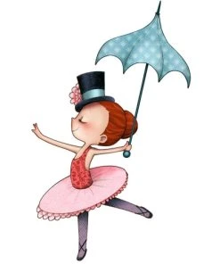 Acte Deco Sticker Mural La Danseuse Pour Enfant - Circus 1 - 110x60