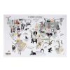 The Home Deco Factory Sticker Mural Mappemonde Gris 90x60cm