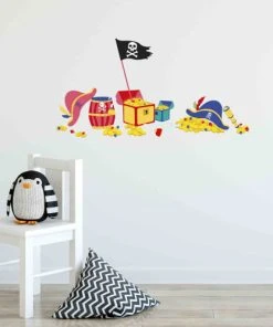 Draeger Paris Sticker Mural Pirate Chapeau Et Trésor