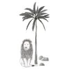 Lilipinso Sticker XL Arbre Et Lion En Vinyle Mat Noir -Boutique KidKraft sticker xl arbre et lion en vinyle mat noir