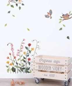 Lilipinso Sticker Xl Fleurs Sauvages En Vinyle Mat Vert 64x55 Cm -Boutique KidKraft sticker xl fleurs sauvages en vinyle mat vert 64x55 cm 2