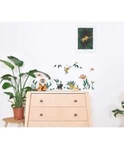 Lilipinso Stickers Animaux En Vinyle Mat Vert -Boutique KidKraft stickers animaux en vinyle mat vert 1
