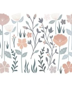 Lilipinso Stickers Bouquets De Fleurs En Vinyle Mat Bleu