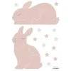 Lilipinso Stickers Déco Lapins Et étoiles En Vinyle Mat Vieux Rose -Boutique KidKraft stickers deco lapins et etoiles en vinyle mat vieux rose