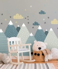 Ambiance Sticker Stickers Enfant Montagnes Scandinaves Alika 80x120cm
