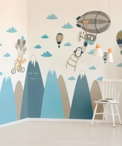 Ambiance Sticker Stickers Enfant Montagnes Scandinaves Animaux En Voyage 100x150cm -Boutique KidKraft stickers enfant montagnes scandinaves animaux en voyage 100x150cm 3