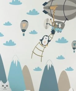 Ambiance Sticker Stickers Enfant Montagnes Scandinaves Animaux En Voyage 50x75cm -Boutique KidKraft stickers enfant montagnes scandinaves animaux en voyage 50x75cm 4