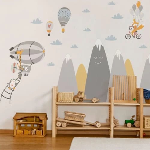 Ambiance Sticker Stickers Enfant Montagnes Scandinaves Animaux Magiques 90x135cm 5 Ambiance Sticker Stickers Enfant Montagnes Scandinaves Animaux Magiques 90x135cm – Image 3